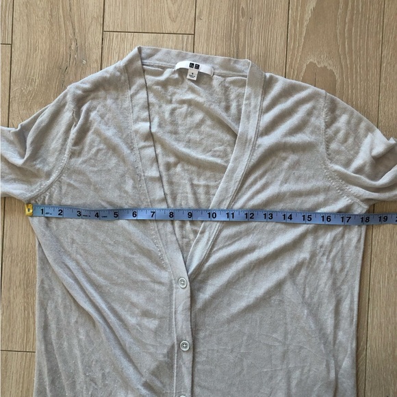 Uniqlo Spring Sheer Long Cardigan in Light Grey Size S - Picture 3 of 12